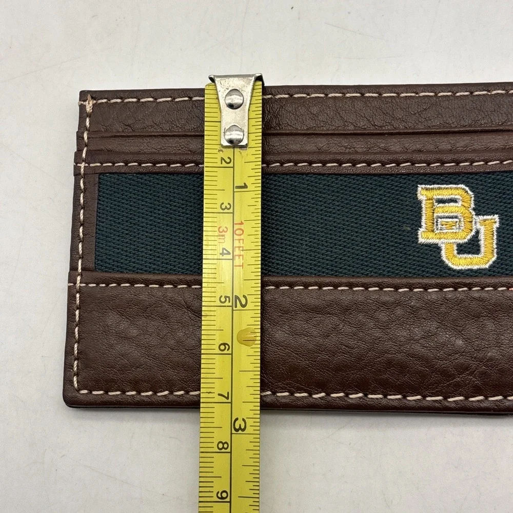 Baylor University brown leather front pocket wallet
